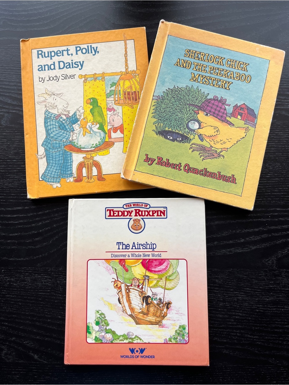 Worlds Of Wonder Teddy Ruxpin The Airship Book 1985 Vintage Hardcover Map